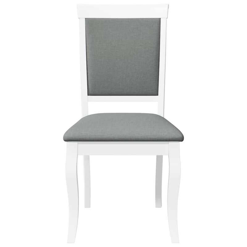 Casa si Gradina - Mobilier - Scaune si fotolii - Scaune - Scaune de sufragerie cu perne 2 buc cauciuc din lemn masiv alb - Infinity.ro