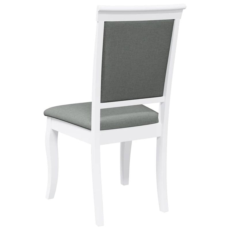 Casa si Gradina - Mobilier - Scaune si fotolii - Scaune - Scaune de sufragerie cu perne 2 buc cauciuc din lemn masiv alb - Infinity.ro