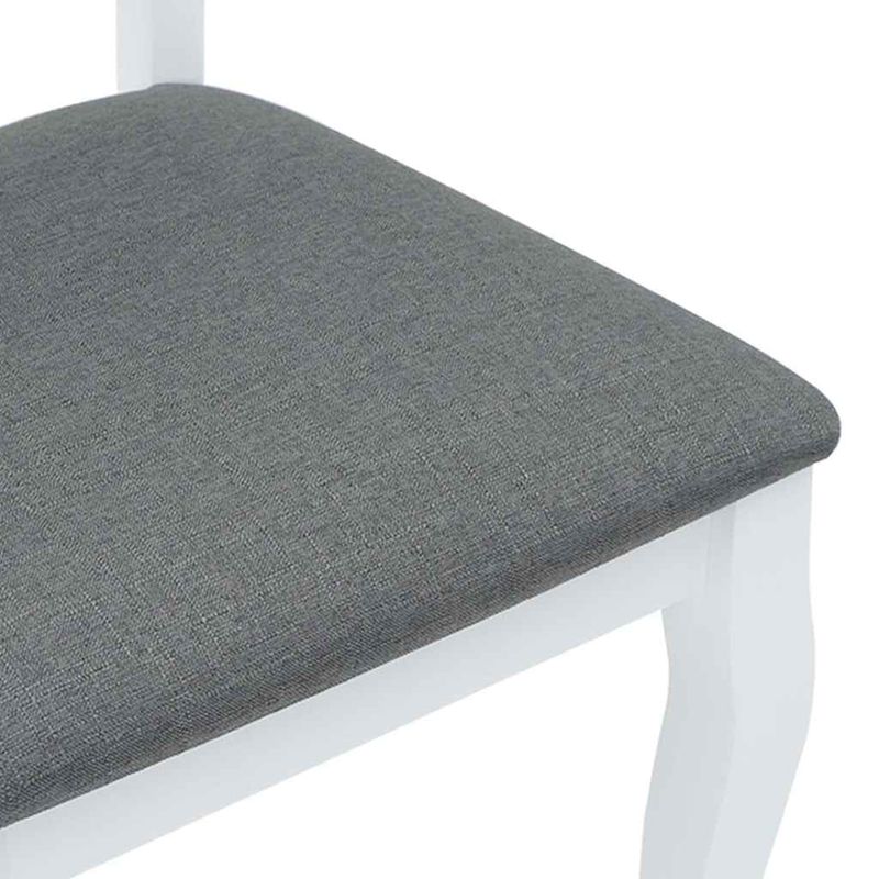 Casa si Gradina - Mobilier - Scaune si fotolii - Scaune - Scaune de sufragerie cu perne 2 buc cauciuc din lemn masiv alb - Infinity.ro