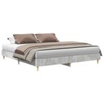 Casa si Gradina - Mobilier - Paturi si accesorii - Paturi - Cadru de pat fara saltea Gri beton 200x200 cm Lemn prelucrat - Infinity.ro