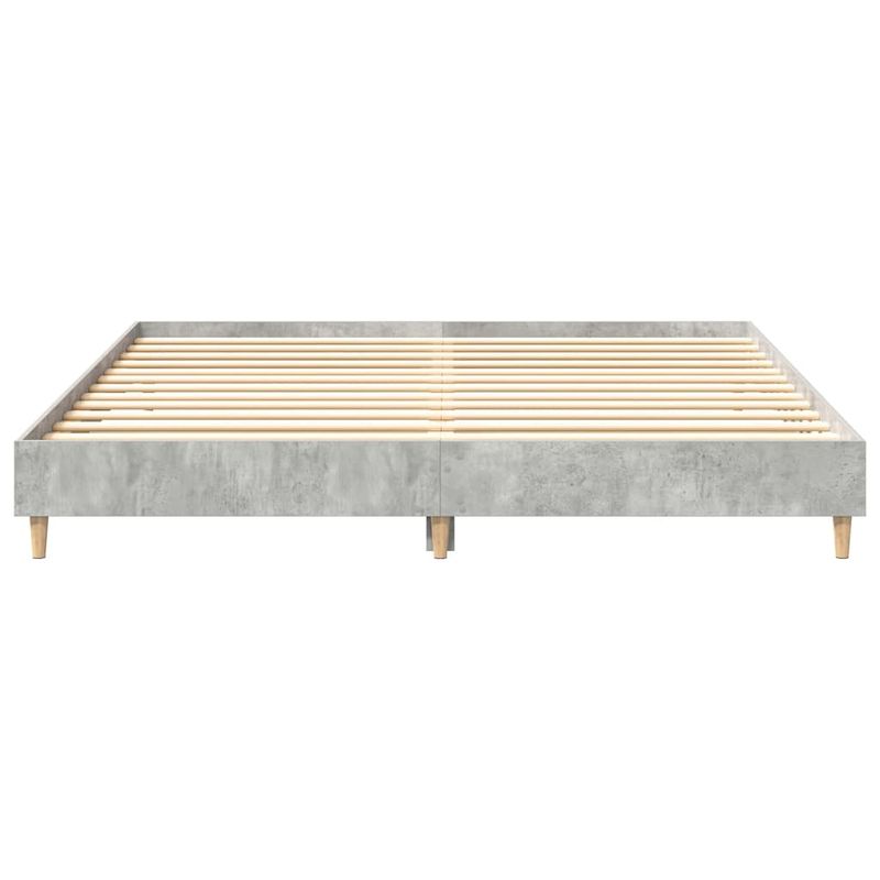 Casa si Gradina - Mobilier - Paturi si accesorii - Paturi - Cadru de pat fara saltea Gri beton 200x200 cm Lemn prelucrat - Infinity.ro