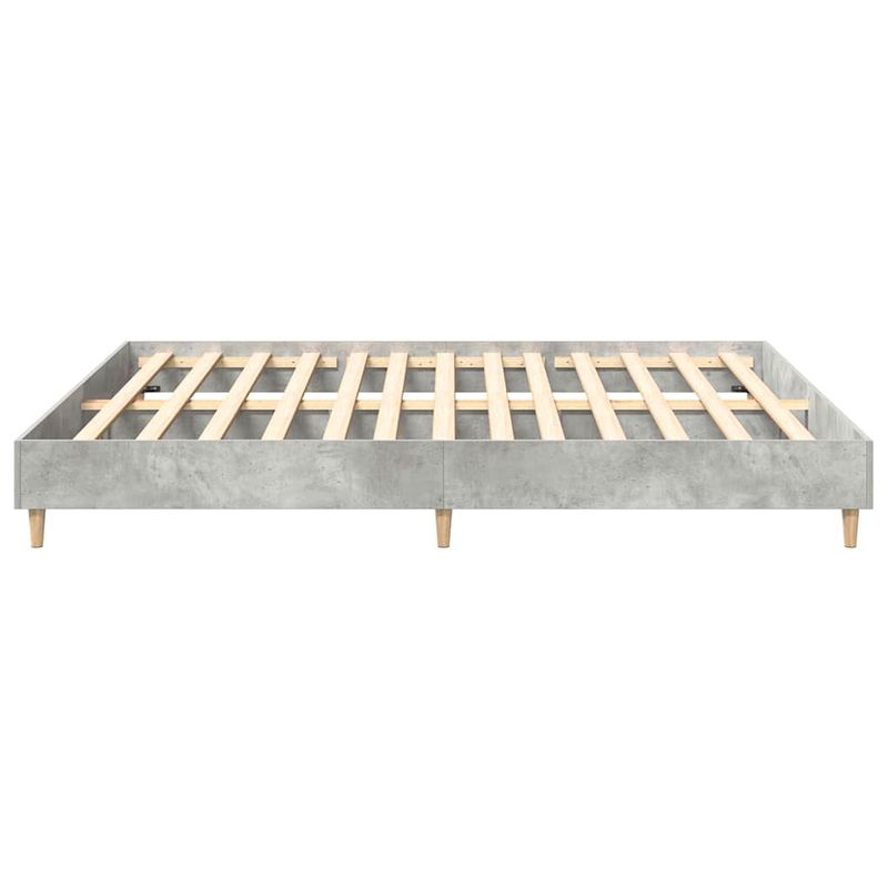 Casa si Gradina - Mobilier - Paturi si accesorii - Paturi - Cadru de pat fara saltea Gri beton 200x200 cm Lemn prelucrat - Infinity.ro