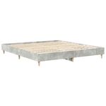 Casa si Gradina - Mobilier - Paturi si accesorii - Paturi - Cadru de pat fara saltea Gri beton 200x200 cm Lemn prelucrat - Infinity.ro