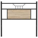 Casa si Gradina - Mobilier - Paturi si accesorii - Accesorii paturi - Tablie de pat din Stejar Sonoma 75 cm Lemn prelucrat si otel - Infinity.ro