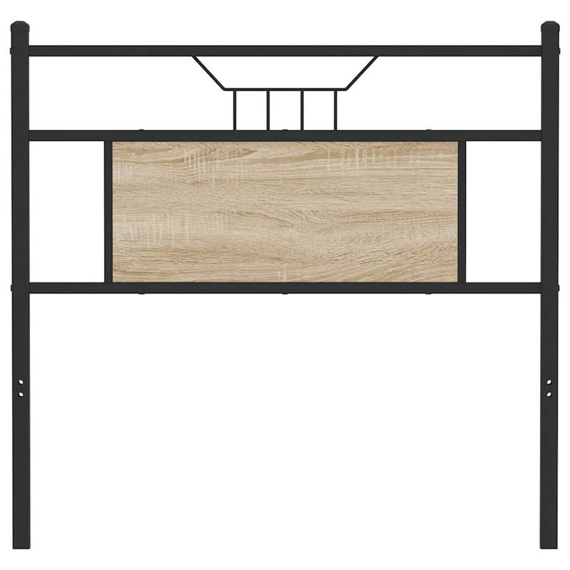 Casa si Gradina - Mobilier - Paturi si accesorii - Accesorii paturi - Tablie de pat din Stejar Sonoma 75 cm Lemn prelucrat si otel - Infinity.ro