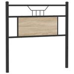 Casa si Gradina - Mobilier - Paturi si accesorii - Accesorii paturi - Tablie de pat din Stejar Sonoma 75 cm Lemn prelucrat si otel - Infinity.ro