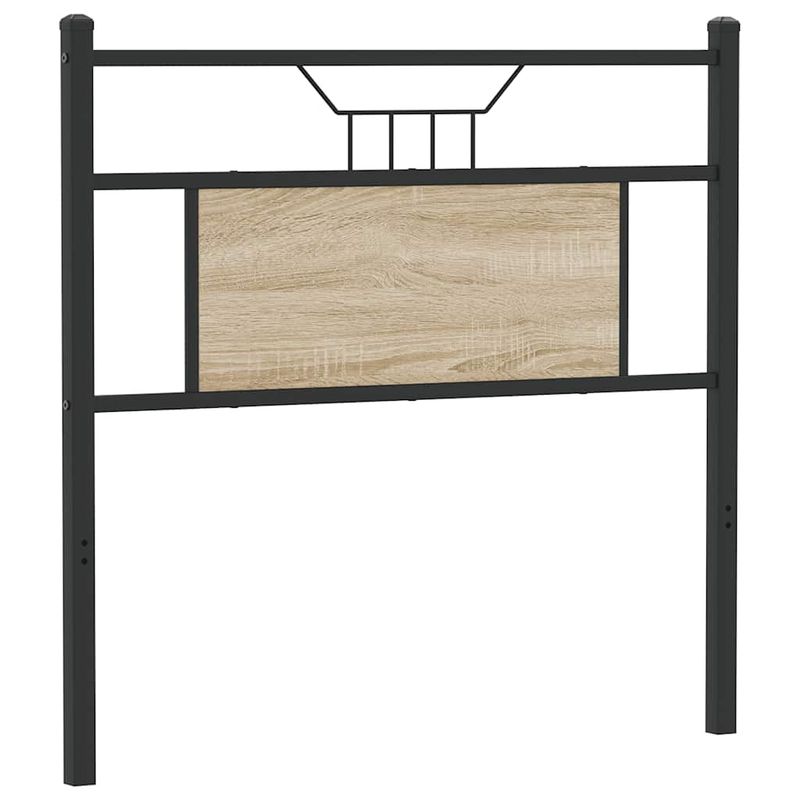 Casa si Gradina - Mobilier - Paturi si accesorii - Accesorii paturi - Tablie de pat din Stejar Sonoma 75 cm Lemn prelucrat si otel - Infinity.ro