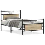 Casa si Gradina - Mobilier - Paturi si accesorii - Paturi - Cadru pat fara saltea stejar sonoma 100x200 cm lemn prelucrat - Infinity.ro