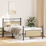 Casa si Gradina - Mobilier - Paturi si accesorii - Paturi - Cadru pat fara saltea stejar sonoma 100x200 cm lemn prelucrat - Infinity.ro