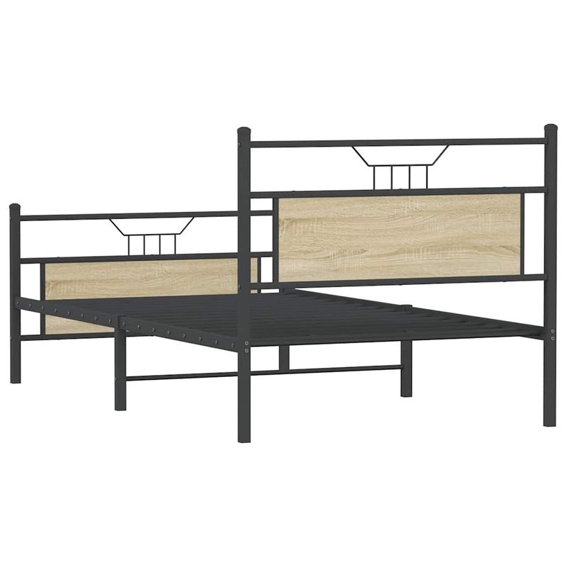 Casa si Gradina - Mobilier - Paturi si accesorii - Paturi - Cadru pat fara saltea stejar sonoma 100x200 cm lemn prelucrat - Infinity.ro