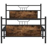 Casa si Gradina - Mobilier - Paturi si accesorii - Paturi - Cadru pat fara saltea, stejar fumuriu 100x190 cm lemn prelucrat - Infinity.ro