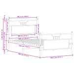 Casa si Gradina - Mobilier - Paturi si accesorii - Paturi - Cadru pat fara saltea, stejar fumuriu 100x190 cm lemn prelucrat - Infinity.ro