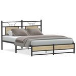 Casa si Gradina - Mobilier - Paturi si accesorii - Paturi - Cadru pat fara saltea, stejar sonoma 137x190 cm lemn prelucrat - Infinity.ro