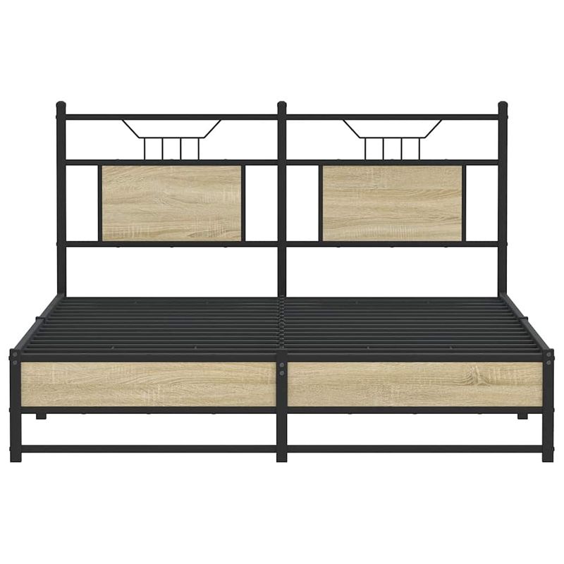 Casa si Gradina - Mobilier - Paturi si accesorii - Paturi - Cadru pat fara saltea, stejar sonoma 137x190 cm lemn prelucrat - Infinity.ro