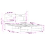 Casa si Gradina - Mobilier - Paturi si accesorii - Paturi - Cadru pat fara saltea, stejar sonoma 137x190 cm lemn prelucrat - Infinity.ro