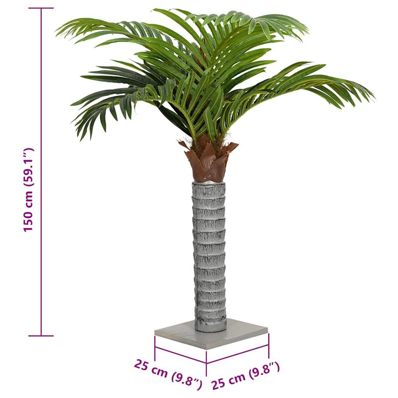 Casa si Gradina - Decoratiuni - Obiecte decorative - Plante artificiale - Palmier artificial 12 frunze 150 cm verde - Infinity.ro