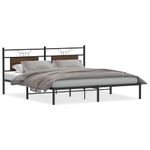 Casa si Gradina - Mobilier - Paturi si accesorii - Paturi - Cadru de pat fara saltea Stejar maro 183x203 cm Lemn prelucrat, model cu tăblie - Infinity.ro