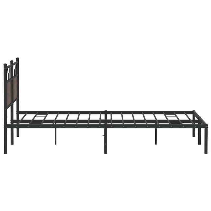 Casa si Gradina - Mobilier - Paturi si accesorii - Paturi - Cadru de pat fara saltea Stejar maro 183x203 cm Lemn prelucrat, model cu tăblie - Infinity.ro