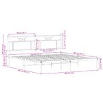 Casa si Gradina - Mobilier - Paturi si accesorii - Paturi - Cadru de pat fara saltea Stejar maro 183x203 cm Lemn prelucrat, model cu tăblie - Infinity.ro