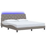 Casa si Gradina - Mobilier - Paturi si accesorii - Paturi - Cadru de pat cu LED fara saltea Taupe 180x200 cm Material - Infinity.ro