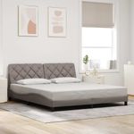 Casa si Gradina - Mobilier - Paturi si accesorii - Paturi - Cadru de pat cu LED fara saltea Taupe 180x200 cm Material - Infinity.ro