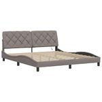Casa si Gradina - Mobilier - Paturi si accesorii - Paturi - Cadru de pat cu LED fara saltea Taupe 180x200 cm Material - Infinity.ro