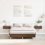 Casa si Gradina - Mobilier - Paturi si accesorii - Paturi - Cadru pat fara saltea Stejar maro 120x190 cm Lemn prelucrat - Infinity.ro