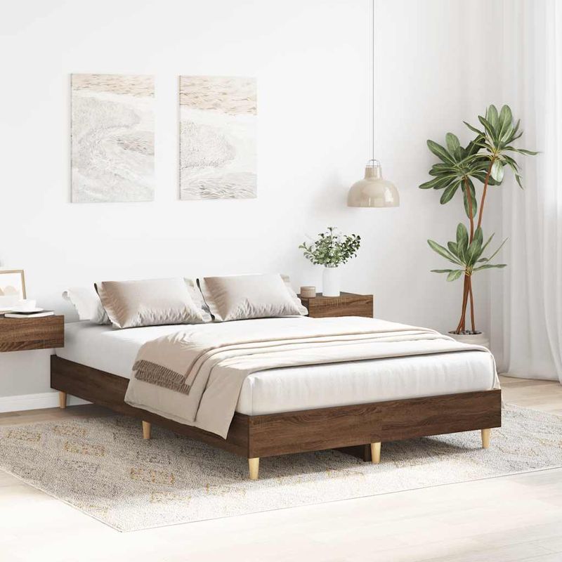 Casa si Gradina - Mobilier - Paturi si accesorii - Paturi - Cadru pat fara saltea Stejar maro 120x190 cm Lemn prelucrat - Infinity.ro