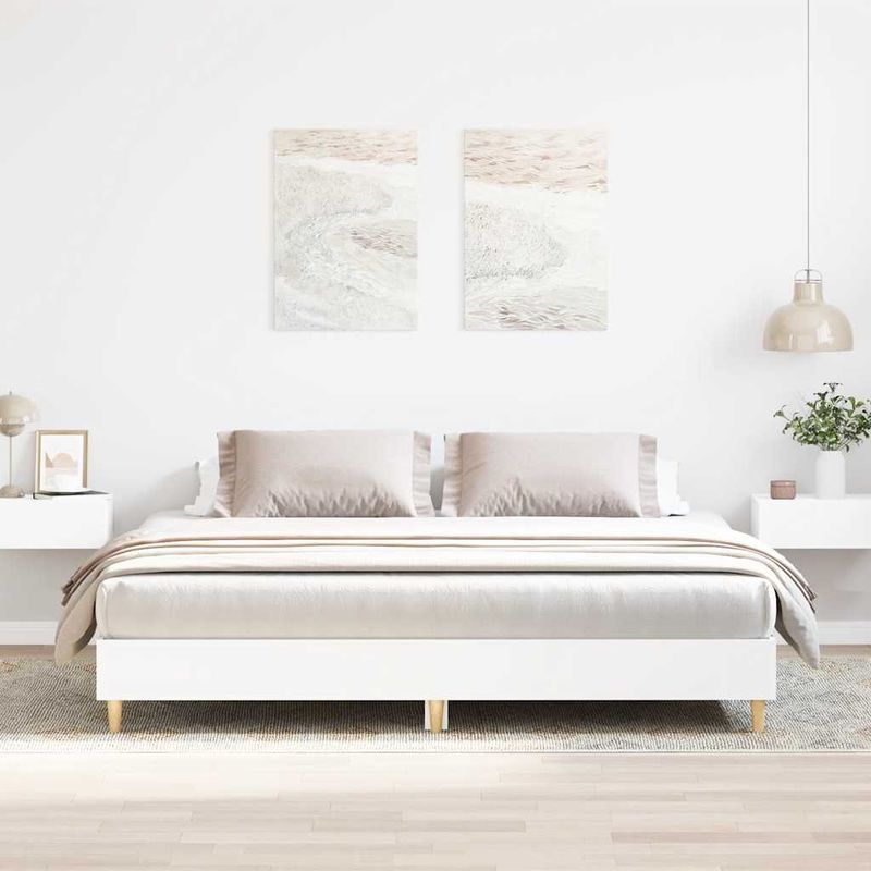 Casa si Gradina - Mobilier - Paturi si accesorii - Paturi - Cadru de pat fara saltea, alb, 180x200 cm, lemn de prelucrare - Infinity.ro
