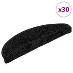 Casa si Gradina - Textile si covoare - Covoare - Covoare casa - Covorase scara 30 buc Negru 56x17x3 cm - Infinity.ro