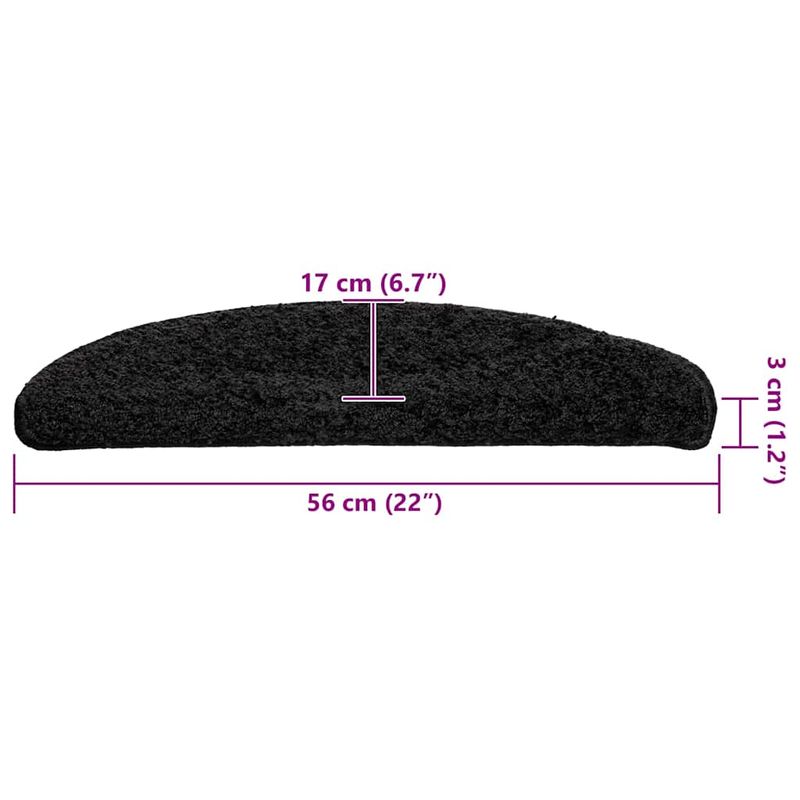 Casa si Gradina - Textile si covoare - Covoare - Covoare casa - Covorase scara 30 buc Negru 56x17x3 cm - Infinity.ro