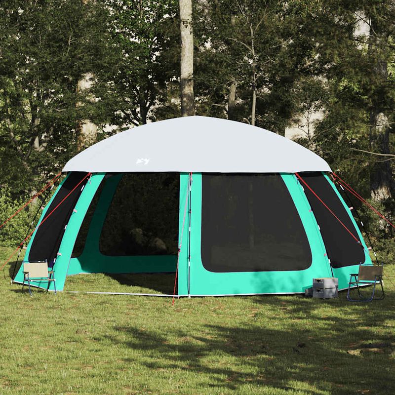 Sport si Outdoor - Camping - Corturi camping - Cort piscina cu pereti detasabili cu acoperis și plasa Verde mare, mărime 612x612 cm - Infinity.ro