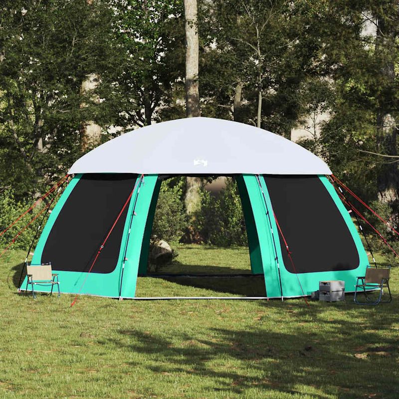 Sport si Outdoor - Camping - Corturi camping - Cort piscina cu pereti detasabili cu acoperis și plasa Verde mare, mărime 612x612 cm - Infinity.ro
