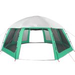 Sport si Outdoor - Camping - Corturi camping - Cort piscina cu pereti detasabili cu acoperis și plasa Verde mare, mărime 612x612 cm - Infinity.ro