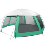 Sport si Outdoor - Camping - Corturi camping - Cort piscina cu pereti detasabili cu acoperis și plasa Verde mare, mărime 612x612 cm - Infinity.ro