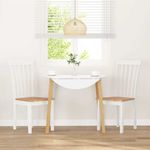 Casa si Gradina - Mobilier - Scaune si fotolii - Scaune - Scaune de sufragerie 2 buc Cauciuc din lemn masiv alb - Infinity.ro