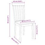 Casa si Gradina - Mobilier - Scaune si fotolii - Scaune - Scaune de sufragerie 2 buc Cauciuc din lemn masiv alb - Infinity.ro