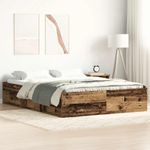 Casa si Gradina - Mobilier - Paturi si accesorii - Paturi - Cadru de pat fara saltea Lemn vechi 160x200cm Lemn prelucrat - Infinity.ro