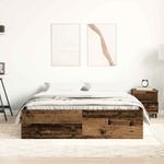 Casa si Gradina - Mobilier - Paturi si accesorii - Paturi - Cadru de pat fara saltea Lemn vechi 160x200cm Lemn prelucrat - Infinity.ro