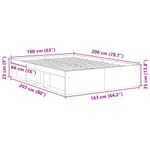 Casa si Gradina - Mobilier - Paturi si accesorii - Paturi - Cadru de pat fara saltea Lemn vechi 160x200cm Lemn prelucrat - Infinity.ro