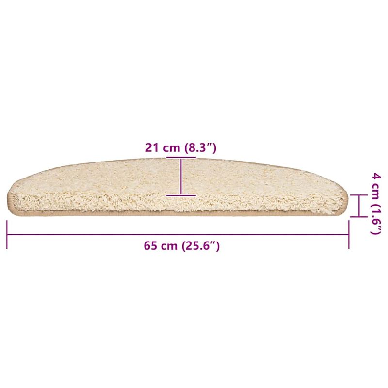 Casa si Gradina - Textile si covoare - Covoare - Covoare casa - Covorase scara 20 buc crem 65x21x4 cm - Infinity.ro