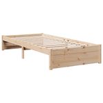 Casa si Gradina - Mobilier - Paturi si accesorii - Paturi - Pat cu biblioteca fara saltea, 75x190 cm, lemn masiv de pin - Infinity.ro