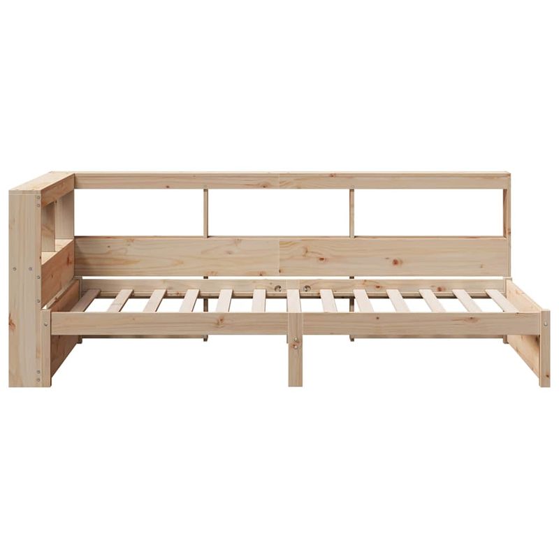Casa si Gradina - Mobilier - Paturi si accesorii - Paturi - Pat cu biblioteca fara saltea, 75x190 cm, lemn masiv de pin - Infinity.ro