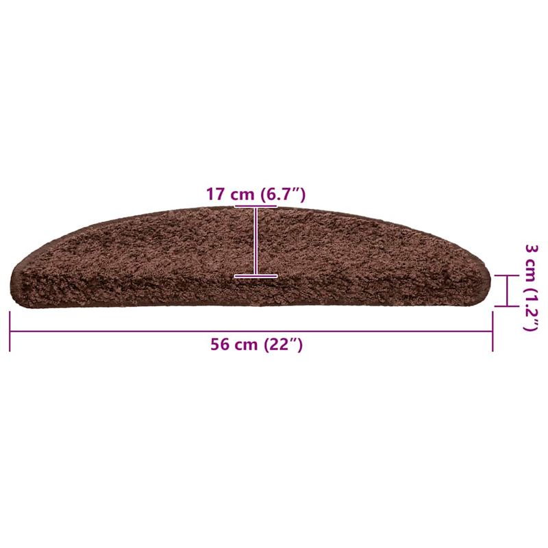 Casa si Gradina - Textile si covoare - Covoare - Covoare casa - Covorase scara 20 buc maro 56x17x3 cm - Infinity.ro