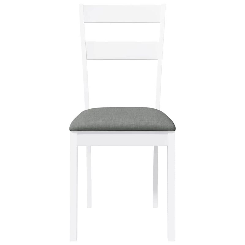 Casa si Gradina - Mobilier - Scaune si fotolii - Scaune - Scaune de sufragerie cu perne 2 buc cauciuc din lemn masiv alb - Infinity.ro