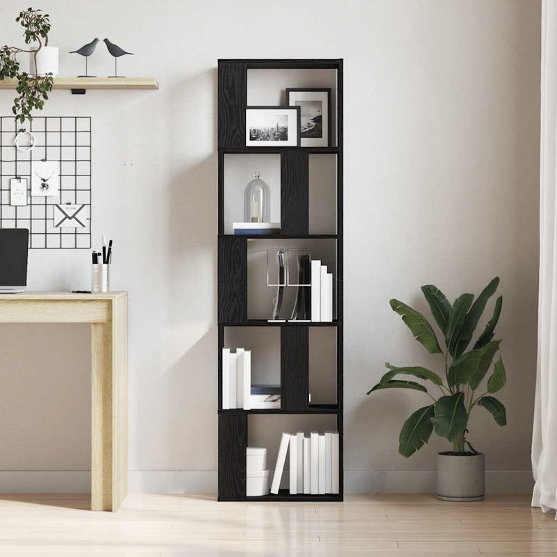 Casa si Gradina - Mobilier - Biblioteci si rafturi - Biblioteci - Dulap cu carti/Separator de camera Stejar negru Lemn prelucrat - Infinity.ro