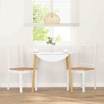 Casa si Gradina - Mobilier - Scaune si fotolii - Scaune - Scaune de sufragerie 2 buc Cauciuc din lemn masiv alb - Infinity.ro