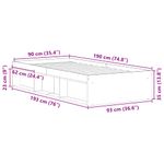 Casa si Gradina - Mobilier - Paturi si accesorii - Paturi - Cadru de pat fara saltea Lemn vechi 90x190cm Lemn prelucrat - Infinity.ro