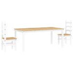 Casa si Gradina - Mobilier - Seturi de mobilier - Seturi bucatarie - Set de sufragerie din 3 piese Panama din lemn masiv de pin alb - Infinity.ro