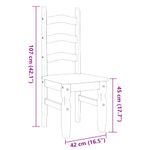 Casa si Gradina - Mobilier - Seturi de mobilier - Seturi bucatarie - Set de sufragerie din 3 piese Panama din lemn masiv de pin alb - Infinity.ro